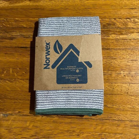 Norwex Bamboo Multipurpose Cloth Graphite/Green NWT - Picture 13 of 14